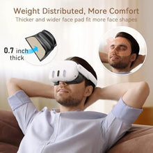 Load image into Gallery viewer, UPOK 3-in-1 PU Leather Facial Interface for Meta Quest 3 Christmas, Bigger FOV Frame, Thicked Face Pad Widly Cushion Enhance Comfort | Immersive Nose Light Blocker, Vent Grills Reduce Lenses Foggy, Black_7604