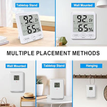 Load image into Gallery viewer, Urageuxy Indoor Outdoor Thermometer Wireless Digital Hygrometer Temperature and Humidity Gauge Monitor with Remote Sensor 4.8 Inches Large Display for Room Greenhouse Garden, White_7081