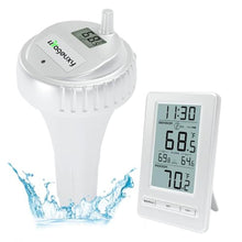 Load image into Gallery viewer, Urageuxy Wireless Digital Pool Thermometer, 328ft Remote Floating Thermometer with Backlit Display for Pool, Hot Tub, Spa and Cold Plunge, White_1