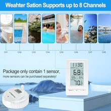 Load image into Gallery viewer, Urageuxy Wireless Digital Pool Thermometer, 328ft Remote Floating Thermometer with Backlit Display for Pool, Hot Tub, Spa and Cold Plunge, White_6151