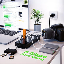 Load image into Gallery viewer, USB 2.0 Hub Type-C Multi Safety 10 Ports Powered, with AC Adapter, Aluminum USB Splitter with Cooling Fan - Type C for Laptops & PC, PC,Flash Drives, HDD, Hard Drive, Mouse, XPS, Xbox, Keyboard_60