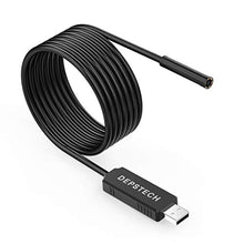 Load image into Gallery viewer, USB Borescope, DEPSTECH Semi-Rigid Endoscope Inspection Camera 2.0 Megapixels CMOS HD Waterproof Snake Camera with 6 Adjustable Led Light - 16.5FT, BlackSemirigidMeter_1