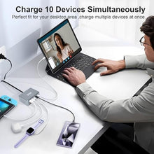 Load image into Gallery viewer, USB C Fast Charger Block 390W 10 Ports usbc Charging Station USB Charger Block Multiple Ports 100W PD GaN Fast Charging Brick hub for iPad iPhone 17 16 15 MacBook Pro/Air Samsung Galaxy, Gray_241