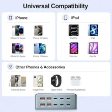 Load image into Gallery viewer, USB C Fast Charger Block 390W 10 Ports usbc Charging Station USB Charger Block Multiple Ports 100W PD GaN Fast Charging Brick hub for iPad iPhone 17 16 15 MacBook Pro/Air Samsung Galaxy, Gray_244