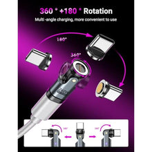 Load image into Gallery viewer, USB C Magnetic Adapter PD 240W(2Pack), 9PIN USB C 90 Degree Adapter/C Right Angle Adapters/360 &180 Degree C to C Adapters for 1Phone 17/16/15, Ma-Book Pro/1Pad Series, Samsung Galaxy, Tablet, Laptop, Black_1942