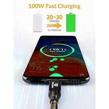 Load image into Gallery viewer, USB C to USB C Cable Right Angle 9.8 ft, iDsonix 3.2 Gen 2 USB-C Cable - 4K 60HZ Video Output 20Gbps USB C Date Trandfer Cable 100W PD Fast Charging Cable for MacBook Pro, iPad Pro, Sansung, RightAngle_1135