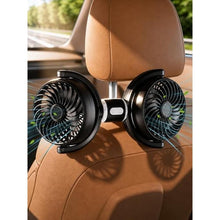 Load image into Gallery viewer, USB Car Fan for Backseat Baby Portable Dual Head USB Cooling Headrest Fan, Black_1