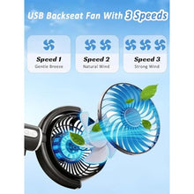 Load image into Gallery viewer, USB Car Fan for Backseat Baby Portable Dual Head USB Cooling Headrest Fan, Black_680