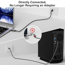 Load image into Gallery viewer, USB to Ethernet Cable 8 FT, 3.0 A Male to RJ45 Male Cord, Directly Connected, Aluminum Portable Gigabit LAN Network Cable for Laptop, PC, Switch, More, Braided With 5 Pcs Ties, Grey_1151