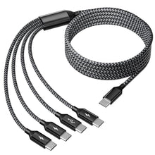 Load image into Gallery viewer, USBC to USBC Cable, 4 in 1 USB C Multi Charging Cable for Multiple Devices, Blackgrey_1