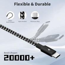 Load image into Gallery viewer, USBC to USBC Cable, 4 in 1 USB C Multi Charging Cable for Multiple Devices, Blackgrey_1578