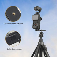 Load image into Gallery viewer, UTEBIT Magnetic Mount Stand Compatible with DJI Osmo Pocket 3, Upgraded Pocket3 Accessories Expansion Adapter Desktop Base, Multifuctional Magnetic Bracket Mount with 180 Adjustable Handle, Black_3409