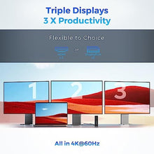 Load image into Gallery viewer, UtechSmart 3 Monitor 18 in 1 Docking Station 4K@60Hz Thunderbolt 3/4 USB-C Windows & MacBook Grey_1747