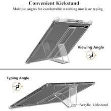Load image into Gallery viewer, UUcovers Clear Stand Back Case for Samsung Galaxy Tab S9 Tablet 11 inch (2023 Release) (SM-X710/ X716B/ X718U) with S Pen Holder/Kickstand Anti-Fall Transparent Soft TPU Back Shockproof Cover, Clear_7509
