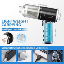 Load image into Gallery viewer, Vcwtty Electric Air Duster, 3-in-1 Compressed Air Duster, Keyboard Vacuum Cleaner & Air Blower, Replaces Canned Air, 12000PA Cordless Handheld Mini Vacuum for PC, Computer, Desktop, Car & Pet Hair, Black_5395