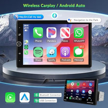 Load image into Gallery viewer, VECHTEL 10.4" Single Din Touchscreen Car Stereo with Wireless Carplay& Android Auto, Adjustable Car Radio with Bluetooth, Mirror Link, FM Radio, Subwoofer, SWC, Backup Camera_1589