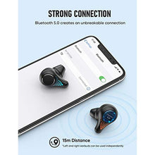 Load image into Gallery viewer, VEENAX T8 True Wireless Earbuds, Bluetooth Earphones Touch Control, TWS Sport Headphones with Mic CVC 8.0 Noise Reduction, Stereo in-Ear Headset with Bass, 30H Playtime/USB-C/IPX7 Waterproof, Black_1398