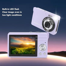 Load image into Gallery viewer, VELATEMOR HD 1080P Digital Camera, 2.8 inch 50MP, Auto Focus, Built in LED Light,Portable Compact Travel Camera for Students Girls Boys (Purple)_2005
