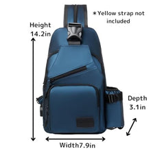 Load image into Gallery viewer, Vendioer Convertible Anti-theft USB Port Sling Bag with Bottle Holder, Travel Hidden Zipper Crossbody Chest Shoulder Backpack (Blue)_1669