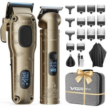 Load image into Gallery viewer, VGRPRO Hair Clippers for Men Professional, Cordless Hair Clippers for Hair Cutting, Mens Clippers and Trimmers Set, Electric Hair Trimmer for Men with Package Case (Gloden)_1
