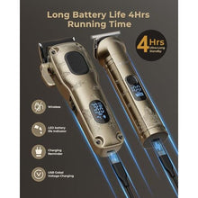 Load image into Gallery viewer, VGRPRO Hair Clippers for Men Professional, Cordless Hair Clippers for Hair Cutting, Mens Clippers and Trimmers Set, Electric Hair Trimmer for Men with Package Case (Gloden)_3727