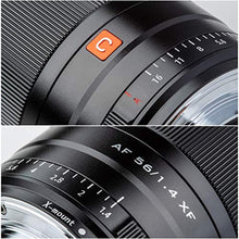 Load image into Gallery viewer, VILTROX 56mm F1.4 f/1.4 XF Autofocus APS-C Portrait Lens for Fuji Fujifilm X-Mount X-T3 X-T2 X-H1 X20 X-T30 X-T20 Black_6010