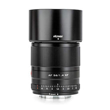 Load image into Gallery viewer, VILTROX 56mm F1.4 f/1.4 XF Autofocus APS-C Portrait Lens for Fuji Fujifilm X-Mount X-T3 X-T2 X-H1 X20 X-T30 X-T20 Black_6011