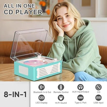 Load image into Gallery viewer, Vintage cd Player Cyan, Blue_6040