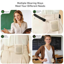 Load image into Gallery viewer, Voice Amplifier for Teachers with Wireless Lavalier Lapel Microphone, Portable Bluetooth Microphone & Speaker, Magnetic Charging Bullhorn Megaphone for Classroom, Meetings, Yoga (Skin Tone), SkinTone_652
