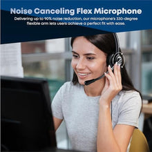 Load image into Gallery viewer, VoicePro 30 Professional Home Office and Call Center USB and 3.5mm Headset with Noise Canceling Microphone, HD Speakers and in Line Call Controls with Mute, Compatible with All UC Voice Platforms., Black_5843