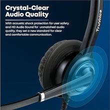 Load image into Gallery viewer, VoicePro 30 Professional Home Office and Call Center USB and 3.5mm Headset with Noise Canceling Microphone, HD Speakers and in Line Call Controls with Mute, Compatible with All UC Voice Platforms., Black_5844
