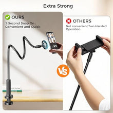 Load image into Gallery viewer, Voinap Magnetic Gooseneck Phone Holder for Bed, 360 Flexible Long Arm, Gray_674