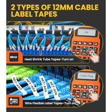 Load image into Gallery viewer, VolenGo E1000 Heat Shrink Label Maker, Wire Label Maker Waterproof-Labels, Orange_48