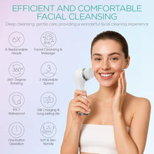 Load image into Gallery viewer, VOYOR Facial Cleansing Brush Electric, Face Brushes for Cleansing, 6 Heads, PearlWhite_225