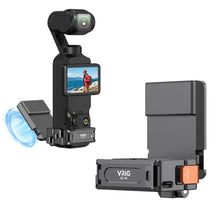 Load image into Gallery viewer, VRIG Pocket 4 3 Magnetic Mount Stand, Adjustable Aluminum Camera Holder with 1/4" Screw & Cold Shoe for DJI Osmo Pocket 3 4/Xtra Muse, Magnetic Mount for Outdoor Vlogging, Live Streaming & Gym_1