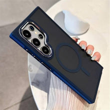 Load image into Gallery viewer, VRTRFFTR Luxury Matte Magnetic Case for Samsung Galaxy S24 S22 S25 Ultra S23 Plus S23 FE Wireless Charging Shockproof Cover,Navy Blue,for S24, NavyBlue_1