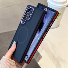 Load image into Gallery viewer, VRTRFFTR Luxury Matte Magnetic Case for Samsung Galaxy S24 S22 S25 Ultra S23 Plus S23 FE Wireless Charging Shockproof Cover,Navy Blue,for S24, NavyBlue_4203