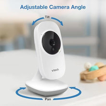 Load image into Gallery viewer, VTech Baby Monitor No WiFi with 2 Cameras 19-Hour Battery, Patrol Mode for Twins & Two Rooms, 1000ft Range, Auto Night Vision, Two-Way Talk, Temperature Sensor | VM819-2, White_788