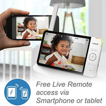 Load image into Gallery viewer, VTech RM7764-2HD Smart WiFi Baby Monitor with 2 Cameras, 1080p HD Video, 360 Pan & Tilt, 10x Zoom, 7" HD Parent Unit, Night Vision, Soothing Sounds, 2-Way Talk, Temperature & Motion Detection, White_272