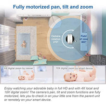 Load image into Gallery viewer, VTech RM7764-2HD Smart WiFi Baby Monitor with 2 Cameras, 1080p HD Video, 360 Pan & Tilt, 10x Zoom, 7" HD Parent Unit, Night Vision, Soothing Sounds, 2-Way Talk, Temperature & Motion Detection, White_273