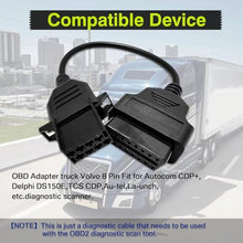 Load image into Gallery viewer, VZG Truck OBD1 to OBD2 Adapter for Volvo 8 Pin Diagnostic Cable Connector_11