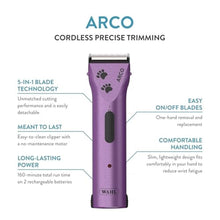 Load image into Gallery viewer, Wahl Professional Animal Arco Pet, Dog, Cat, and Horse Cordless Clipper Kit, Purple (8786-1001)_8290