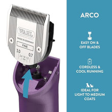 Load image into Gallery viewer, Wahl Professional Animal Arco Pet, Dog, Cat, and Horse Cordless Clipper Kit, Purple (8786-1001)_8292