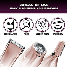 Load image into Gallery viewer, Wahl Pure Confidence Rechargeable Electric Razor, Trimmer, Shaver, & Groomer for Women with 3 Interchangeable Heads - Model 9865-2901V, Pink_1985