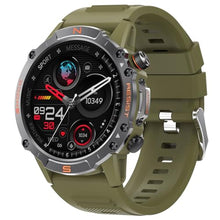 Load image into Gallery viewer, WalkerFit Military Rugged Smart Watch for Men 1.43" AMOLED Smartwatch, Always-on, IP68 Waterproof for Swim, HR Sleep Monitor, Bluetooth Call Fitness Watch for iPhone Andriod Compatible, Army Green, ArmyGreen_1