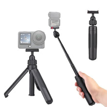 Load image into Gallery viewer, Walking Way 40cm/15.75" Selfie Stick Tripod for DJI Osmo Action 6/Nano, Magnetic Quick Release Extension Pole, Mini 2-in-1 Portable Handheld Grip with 360 Ball Head, Accessory for Travel Vlog, Black_1