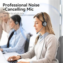 Load image into Gallery viewer, Wantek Headset wtih Mic, USB Headset with Microphone for PC, Computer Headset with Noise Canceling Microphone with Mute for Home Office Online Skype Zoom Meetings, Black_6644