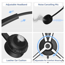 Load image into Gallery viewer, Wantek RJ9 Headset for Cisco IP Phones, Telephone Headset with Noise Canceling Microphone & Mute Button, Office Phone Headset Compatible with Cisco 6800 6900 7800 7900 8800 Series IP Phones, Darkgray_301