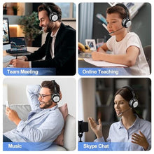 Load image into Gallery viewer, Wantek Wireless Headset with Microphone for Work,Bluetooth Headphones with Noise Cancelling Microphone,USB Dongle&Mic Mute for Home,Office,Call Center,Computer,PC,Laptop, Black_740