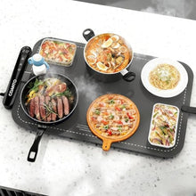 Load image into Gallery viewer, Warming Mat for Food, Waterproof Warming Tray for Buffets Party, Food Warmer with 7 Temperature Settings, Roll-Up Storage, 23.6"x14.6", Grey, Gray_1